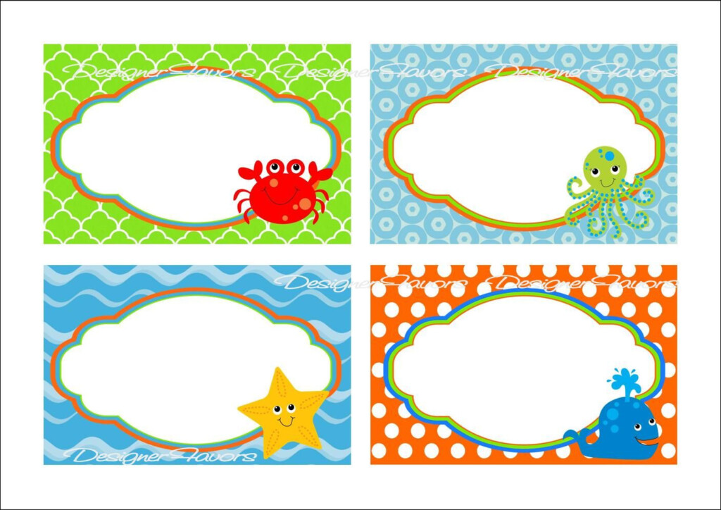 Free Printable Ocean Name Tags The Template Can Also Be Under The Sea 