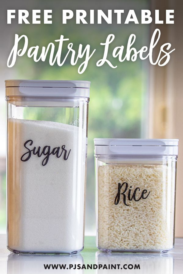 Free Printable Pantry Labels Handwritten Font Pantry Labels 