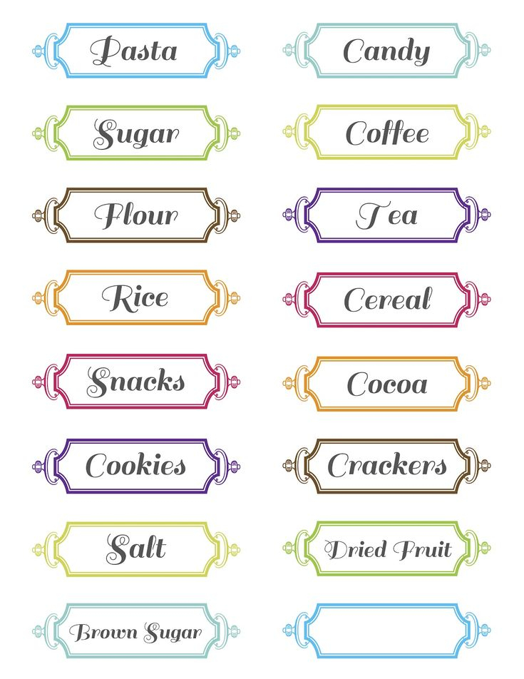 Free Printable Pantry Labels Labels Printables Free Printable Label