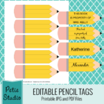 Free Printable Pencil Labels Petie Studio Illustration School