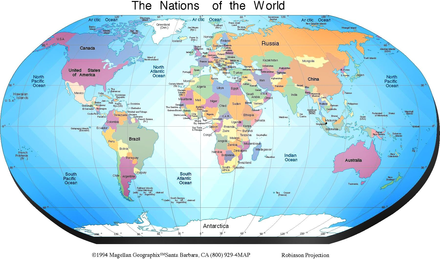 Free Printable World Map With Countries Labeled Free Printable