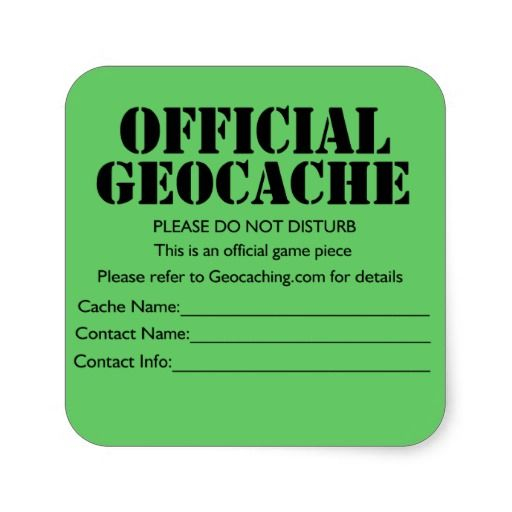 Geocache Label Geocaching Printable Labels How To Make Labels