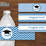 Graduation Water Bottle Labels Printable Black And Gold Party Etsy In