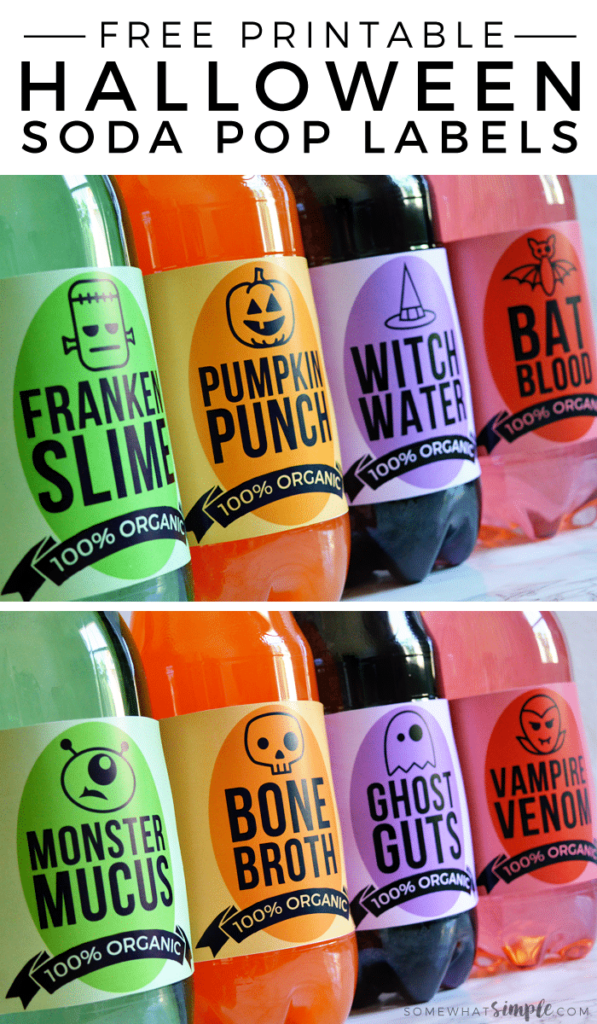 Halloween Soda Labels Free Printable Somewhat Simple