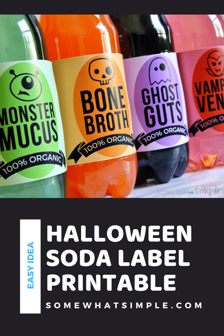 Halloween Soda Labels Printable From Somewhat Simple