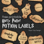 Harry Potter Potion Labels Printable Printable Word Searches