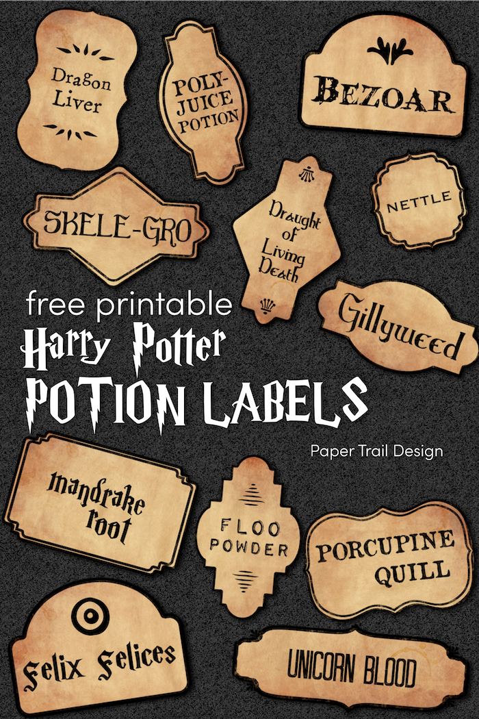 Harry Potter Potion Labels Printable Printable Word Searches