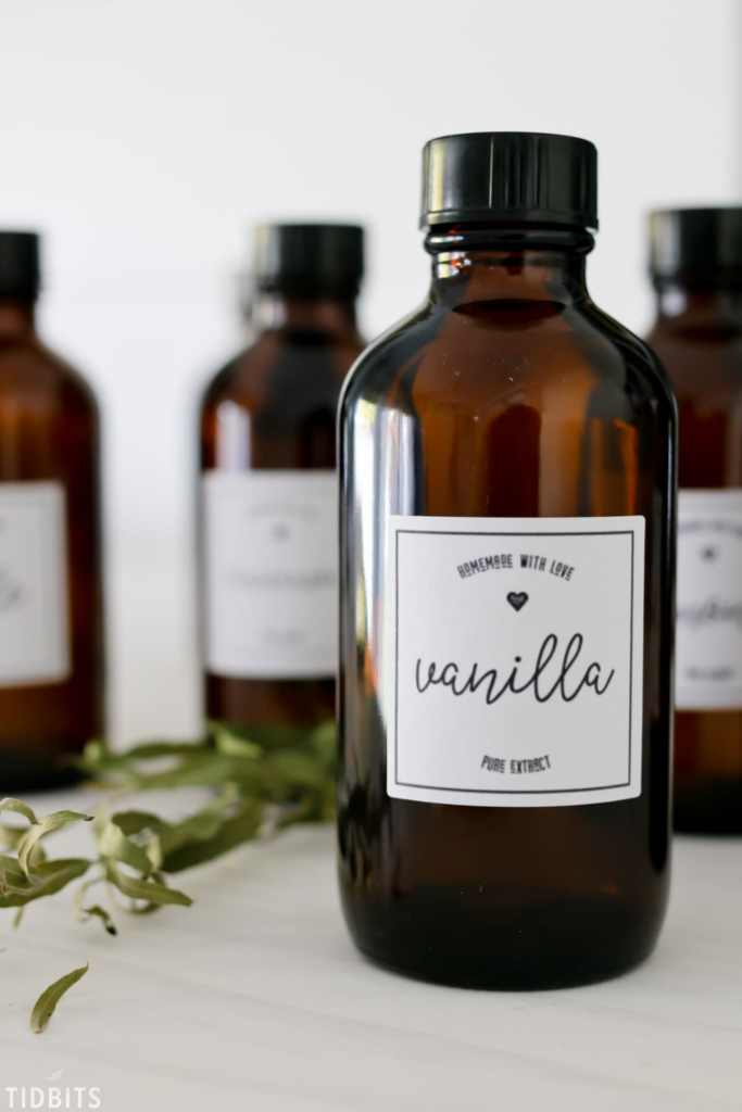 Homemade Vanilla Free Printable Labels Brepurposed Diy Vanilla 