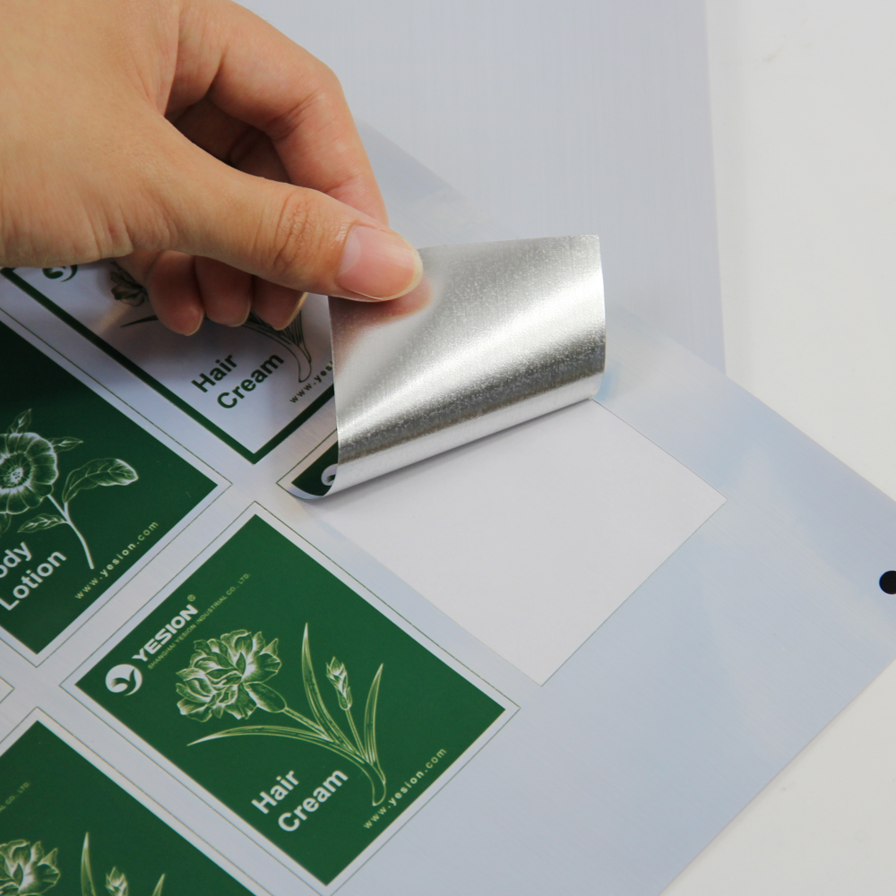 Inkjet Waterproof Brushed Silver Pet Sticker Paper Printable Full