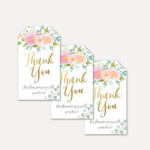 Instant Download Favor Tags Print Your Own Polka Dots And Flowers Thank