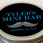 Instant Download Mini Bar In A Jar Lid Design Mustache Etsy