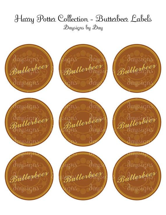 Items Similar To PRINTABLE Butterbeer Printable Labels On Etsy