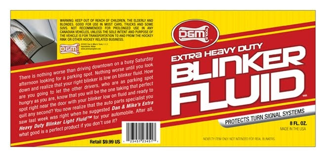 JE Design Illustration Labels Blinker Fluid