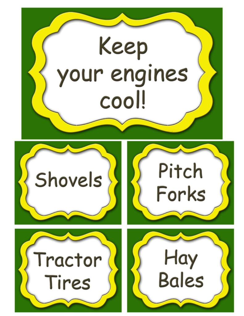 John Deere Name Tags Birthday Printable Free Printable John Deere 