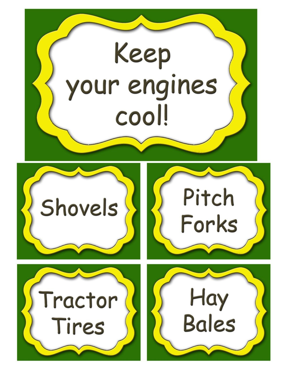 John Deere Name Tags Birthday Printable Free Printable John Deere