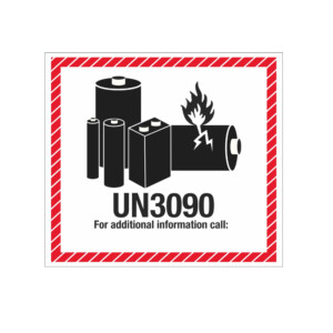 Lithium Battery Shipping Labels UN3090 Lithium Battery Marking Label ...