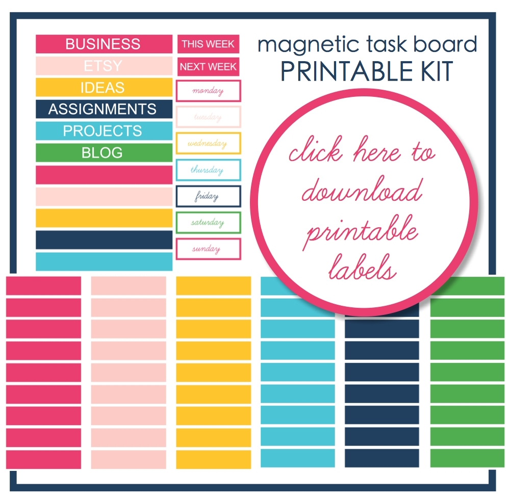 Magnetic Task Board Part II How To Make Magnetic Dry Erase Labels