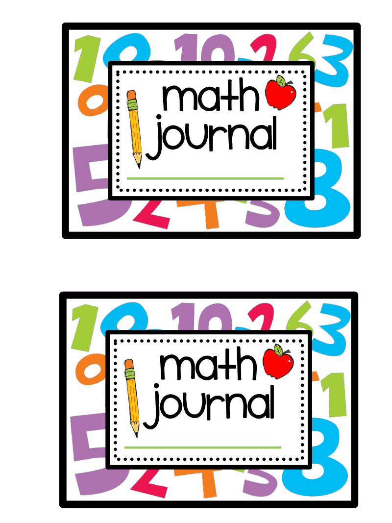 Math Journal Cover 2 pdf Google Drive Math Journals Kindergarten 