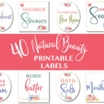 Natural Beauty Product Labels Printable Stickers Organic Etsy