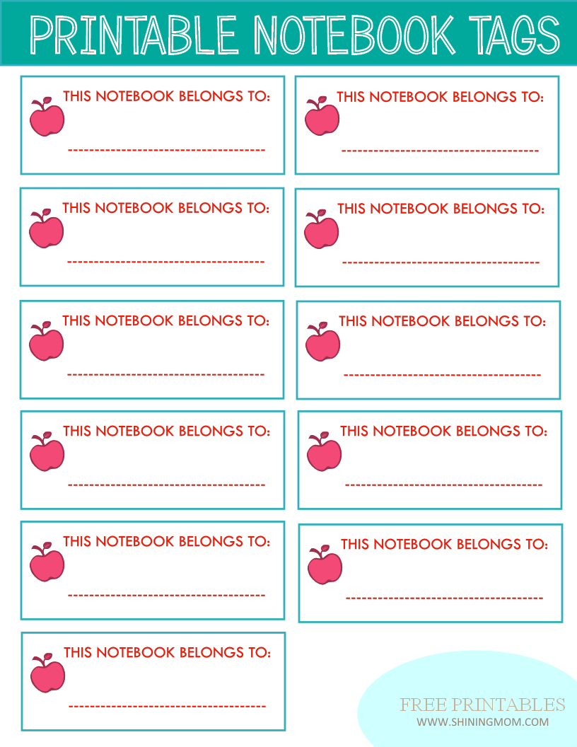 New Project Back To School Notebook And Book Labels School Labels 