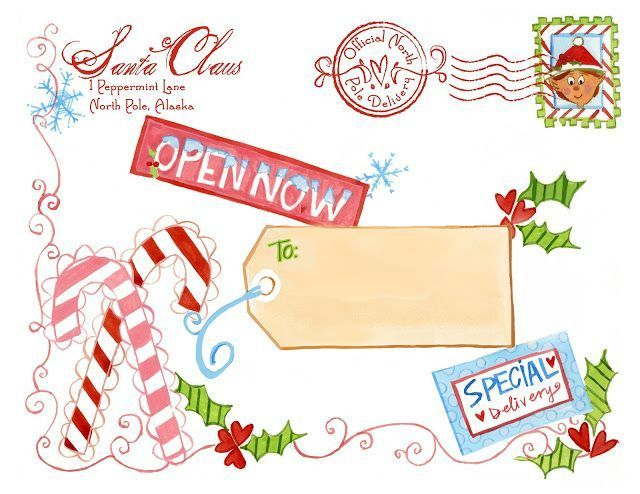 North Pole Mailing Label From Santa From Design Dazzle Free Christmas 