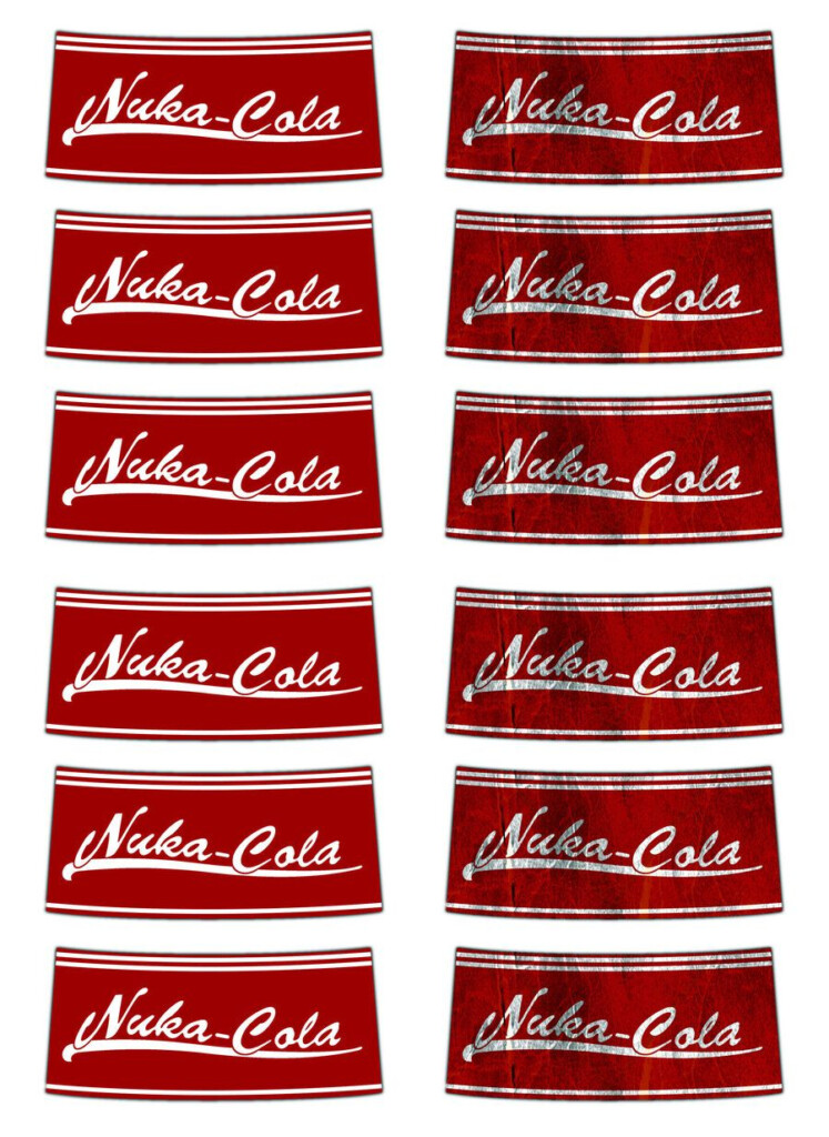 Nuka cola Quantum Printable Label Fallout Nuka Cola Label