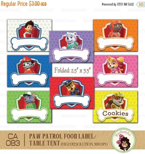 Paw Patrol Label Printables - Label Printable