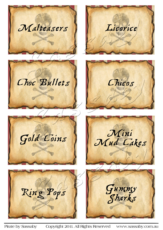 Pirate Party Labels