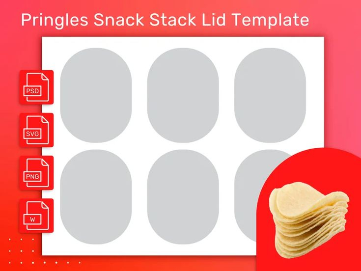 Pringles Snack Stack Lid Template DIY Party Favor Editable Etsy 