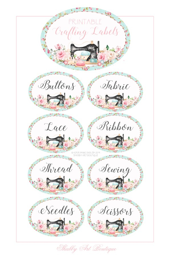 Printable Crafting Labels That Are Pretty And Practical Shabby Art 