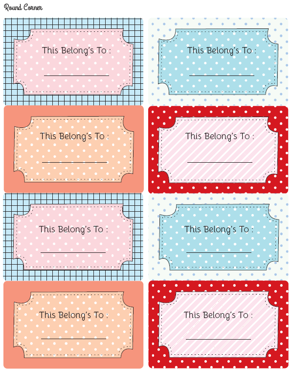 Printable Downloadable Name Tag Template