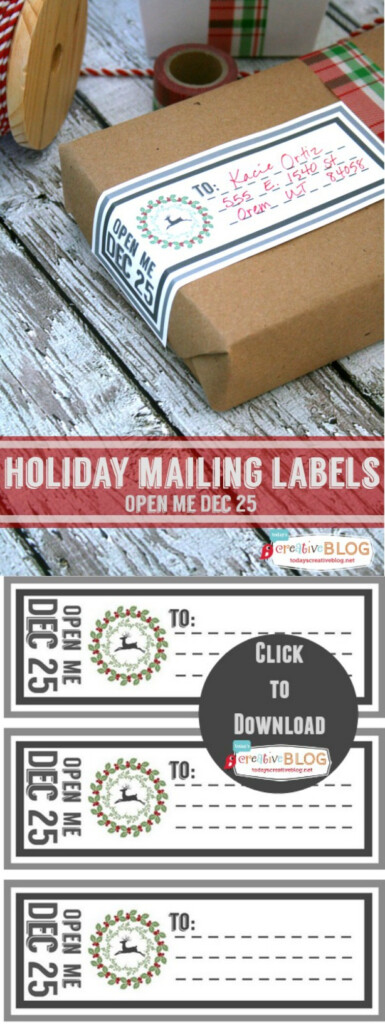 Printable Holiday Mailing Labels Today s Creative Life