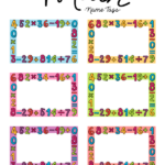 Printable Math Name Tags