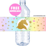 Printable Rainbow Unicorn Party Fancy Labels By Daysigns By Day Catch