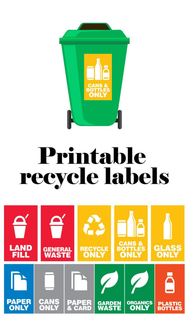 Printable Recycle Labels Paper Recycling Bins Recycling Bins Bin Labels