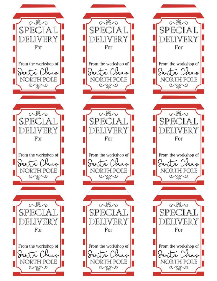 Printable Santa Gift Tags From Santa Tags Holiday Gift Etsy 