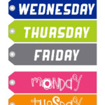 Printable Weekday Hanger Tags Living Well Spending Less