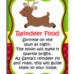 Reindeer Food Tags Printable Printable Word Searches