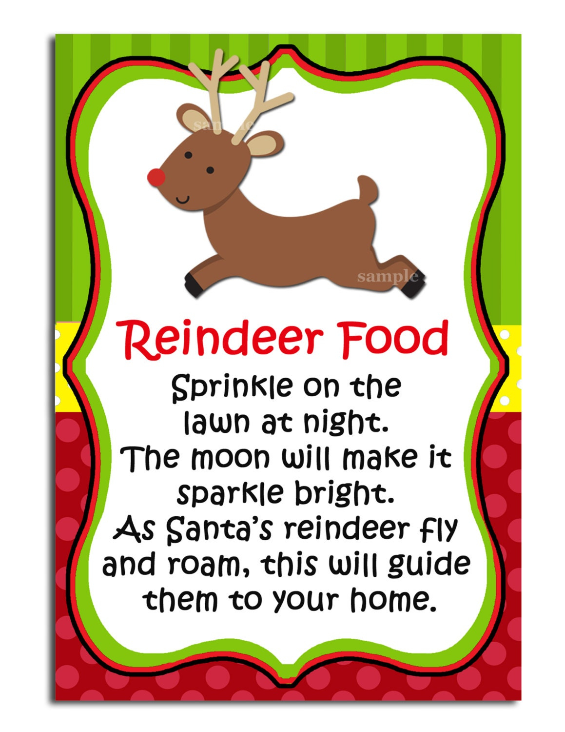 Reindeer Food Tags Printable Printable Word Searches