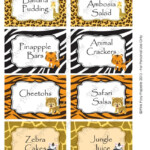 Safari Baby Shower Free Printables Food Labels Fiesta De Jirafa Boy