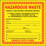 Safety Labels Hazardous Waste MHZW20PSP