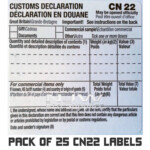 SELF ADHESIVE CUSTOMS DECLARATION LABEL FORMS CN22 CUSTOM LABELS Choose