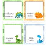 Southern Blue Celebrations FREE DINOSAUR FOOD TENT LABELS