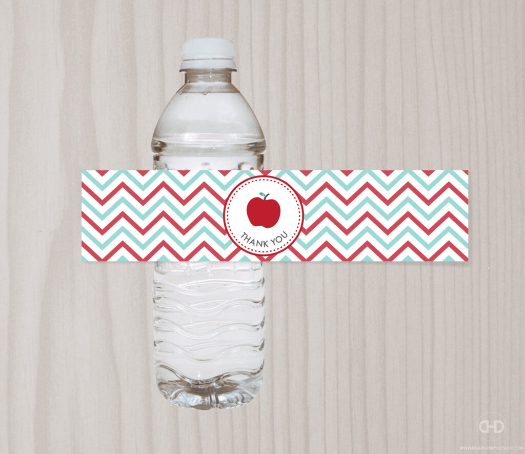 Teacher Appreciation Water Bottle Labels Printable Drink