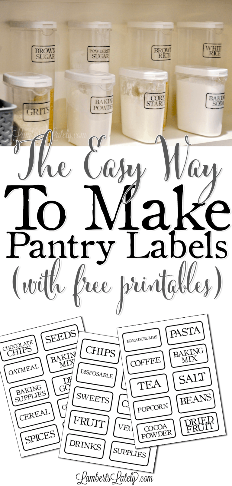 The Easy Way To Make Clear Pantry Labels with Free Printables Free 