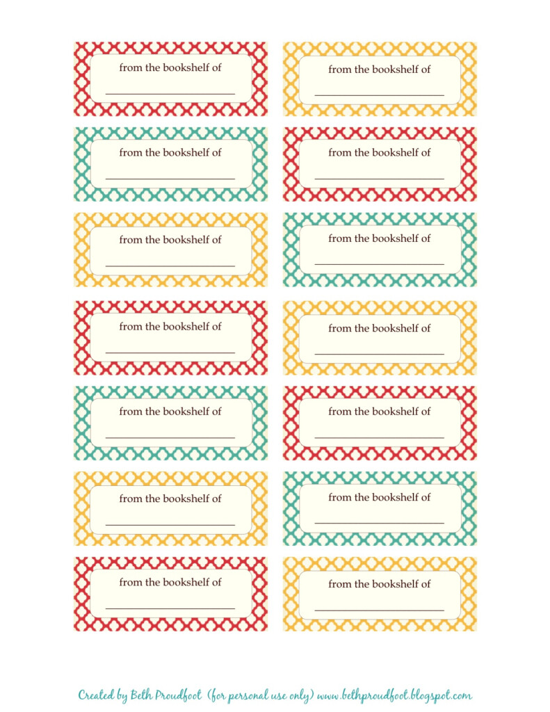 The Prudent Pantry Free Printable Book Labels