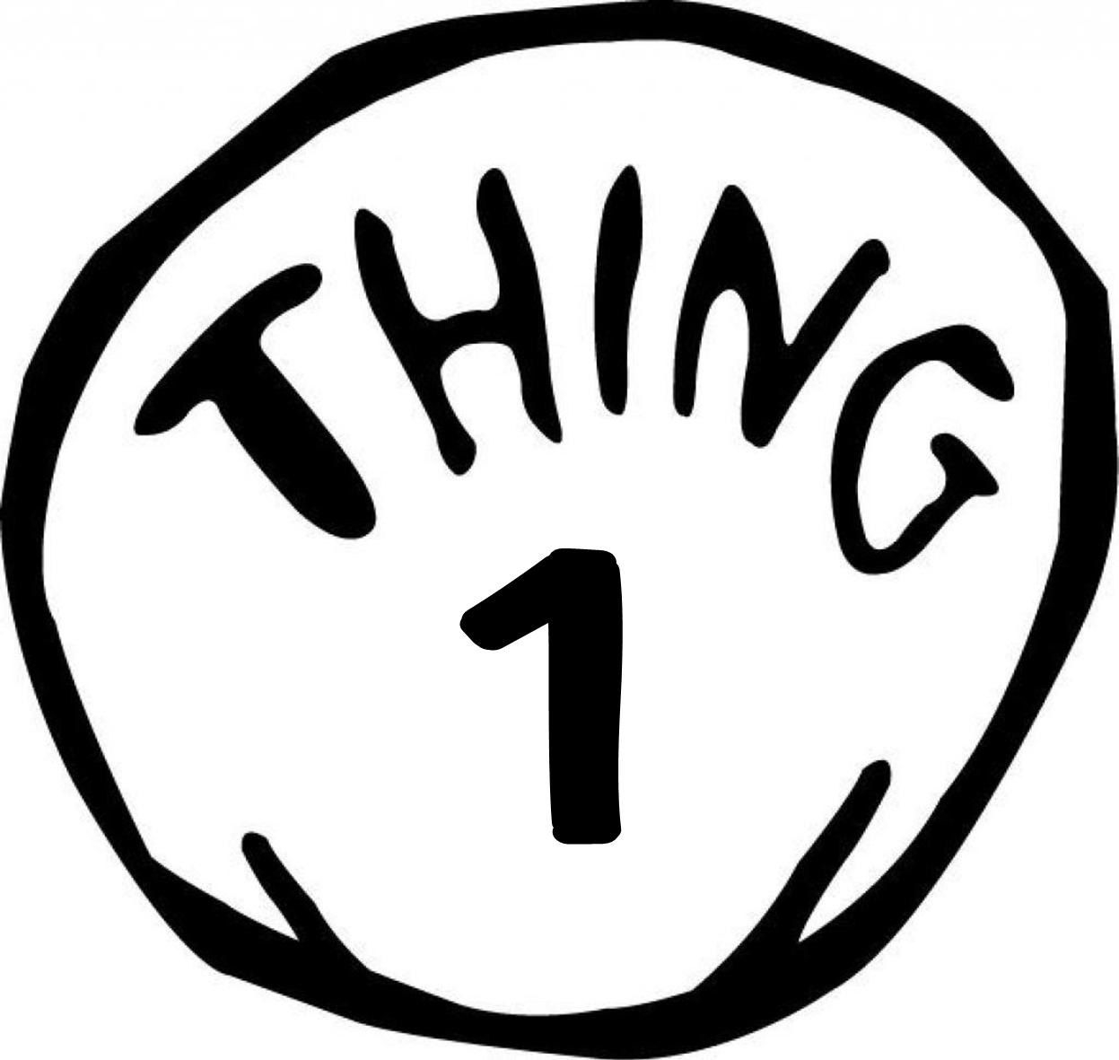 Thing 1 And Thing 2 Printable Iron On Transfer Printable Word Searches