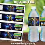 Transformers Water Bottle Labels Transformers Birthday Water Bottle