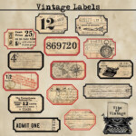 Vintage Labels Vintage Decorative Labels Printable Vintage Etsy