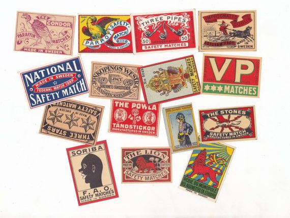 Vintage Matchbox Labels Cool Graphics Worldwide By PaperAeroplanes